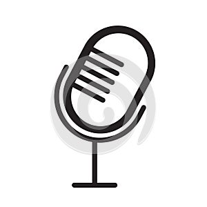 black and white microphone icon