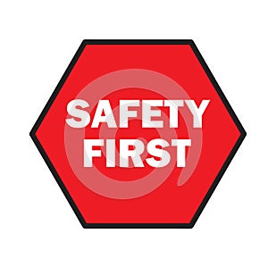 Safety First iconic vector