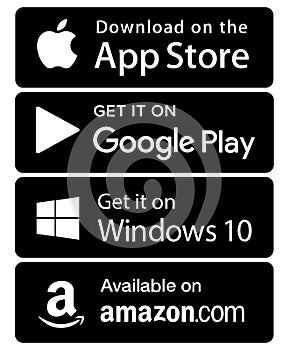 Icons app store google play windows amazon