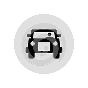Icons black car front,vector illustrations
