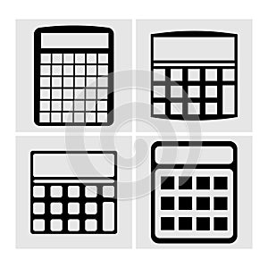 Icons Calculator, vector illustration.