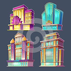 Icons of casino buildings