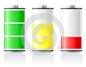 Icons charge battery illustration