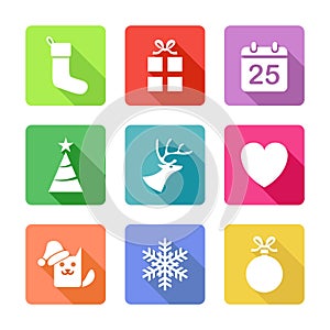 Icons for Christmas Holiday Actions