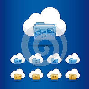 Icons cloud computing