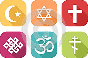 Icons of different religions