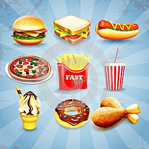 Icons fast food