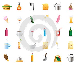 Icons for food and drinks