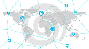 Icons of global business. circle pointers, infographic