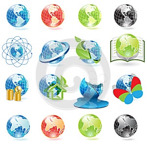 Icons globe