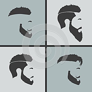 Icons hairstyles beard