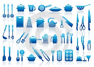 Icons of kitchen ware