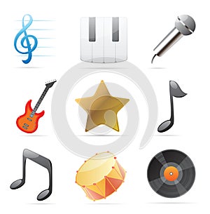 Icons for music photo