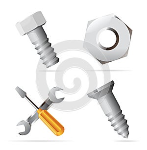 Icons for nuts and bolts photo