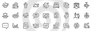 Icons pack as Gift dream, Launch project and Refresh bitcoin line icons. For web app. Vector photo