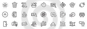 Icons pack as Vip certificate, Legal documents and Logistics network line icons. For web app. Vector