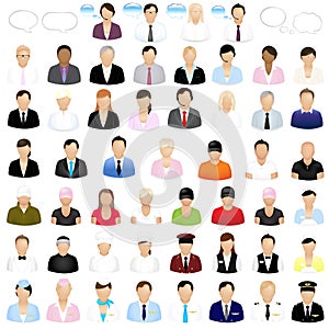 Icons Of People. Vector