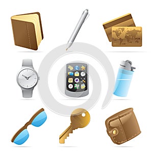 Icons for personal belongings