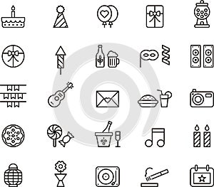 Icons related to Birthday Party