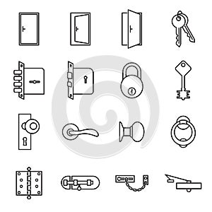 Icons related to doors and locks