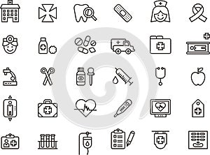 Icons related to medical care