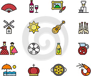 Icons related to Spain