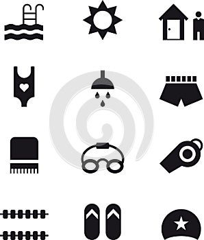 Icons related to swimming