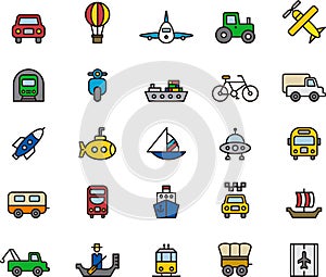 Icons related to transport