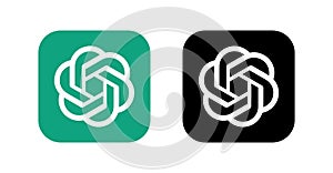 ChatGPT icon vector illustration, OpenAI logo, AI chatbot, ChatGPT logo vector, ChatGPT editorial Icon