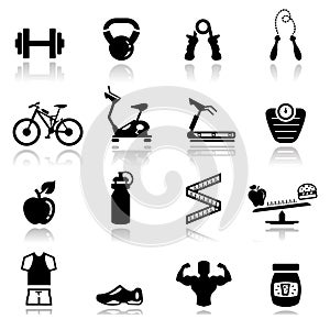 Icons set fitness