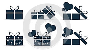 Icons set of gift boxes.Vector