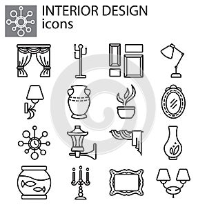 Icons set - Interior design