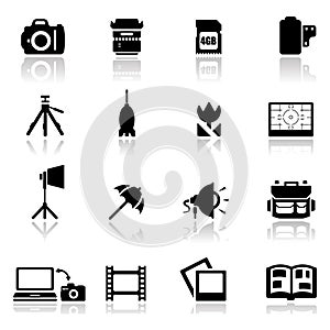 Icons set photography