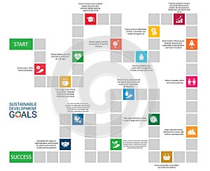 Icons Set .Sustainable Development Goals. Vector EPS
