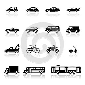 Icons set transportation