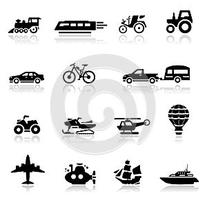 Icons set transportation