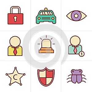 Icons Style Security icon set