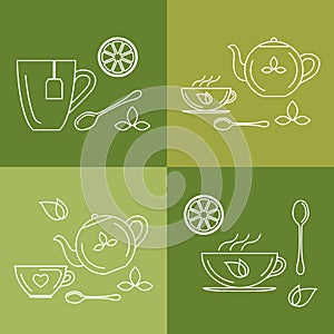 Icons and symbols tea