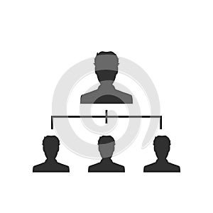 Icons team, business human teamwork symbol, vector illustration