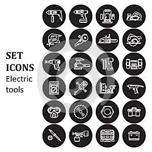 Icons of various electric tools