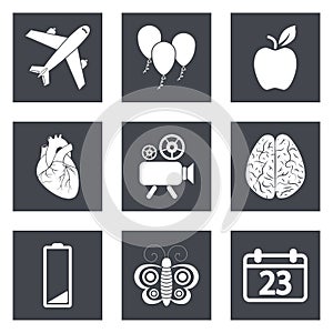 Icons for Web Design and Mobile Applications set 2