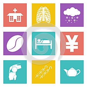 Icons for Web Design and Mobile Applications set 7