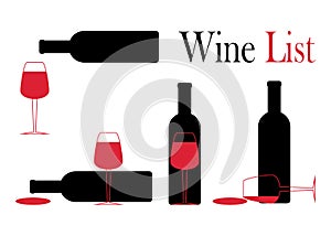 Icons for wine, wineries, restaurants and wine