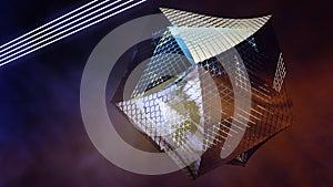 Icosahedron Futuristic Elegant Abstract Shape