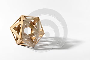 Icosahedron made of light wood