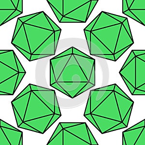 Icosahedron pattern vector