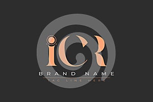 ICR abstract letter logo design