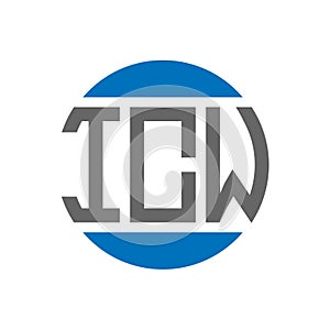 ICW letter logo design on white background. ICW creative initials circle logo concept. ICW letter design photo