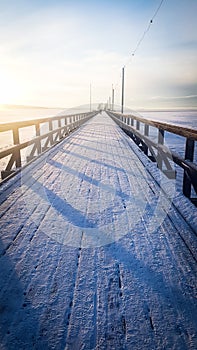 Icy bridge photo