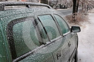 Icy car